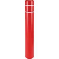Capuchons en polyethylene pour borne de protection, 4-1/2" dia. x 64" l, Rouge Chandler Sales