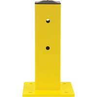 Single Guard Rail Post, Steel, 5" L x 17" H, Safety Yellow Chandler Sales