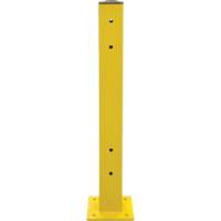 Double Guard Rail Post, Steel, 5" L x 44" H, Safety Yellow Chandler Sales