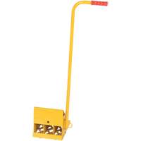 Ergo Handle Wheel Chock, Steel, Yellow, 8" W x 10-3/4" D x 9-1/8" H Chandler Sales