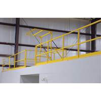 Mezzanine Safety Gate, 68-1/2" L x 42" H, 80-1/16" Raised, Yellow Chandler Sales