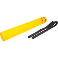 Capuchon en poly&eacute;thyl&egrave;ne pour borne de protection, 6-5/8" dia. x 52" l, Rouge/Jaune Chandler Sales