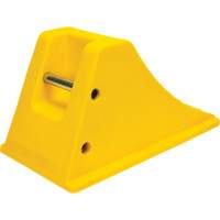Wheel Chocks with Aluminum Tread, Polyurethane, Safety Yellow, 11-1/4" W x 21" D x 12-1/4" H Chandler Sales