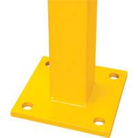 Corner Post for Light-Duty Guard Rails, Steel, 42" H, Safety Yellow Chandler Sales