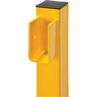 End Post for Light-Duty Guard Rails, Steel, 42" H, Safety Yellow Chandler Sales