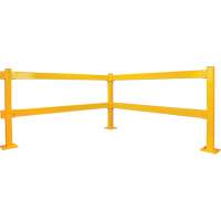 Lift-Out Guard Rail, Steel, 3' L x 4" H, Safety Yellow Chandler Sales