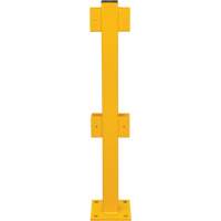 In-Line Post for Light-Duty Guard Rails, Steel, 42" H, Safety Yellow Chandler Sales