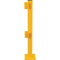Corner Post for Light-Duty Guard Rails, Steel, 42" H, Safety Yellow Chandler Sales