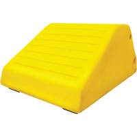 255 Ton Large Equipment Wheel Chock with Handle & Hole, Urethane, Yellow Chandler Sales