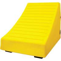 400 Ton Large Equipment Wheel Chock with Handle & Hole, Urethane, Yellow Chandler Sales