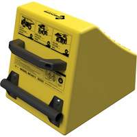 Checkers Safety Heavy-Duty Ultra Class Mining Wheel Chock, HDPE, Yellow, 14-1/2" W x 17-1/2" D x 16" H Chandler Sales