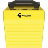 Checkers Safety Heavy-Duty Ultra Class Mining Wheel Chock, HDPE, Yellow, 14-1/2" W x 17-1/2" D x 16" H Chandler Sales
