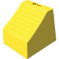 Checkers Safety Heavy-Duty Ultra Class Mining Wheel Chock without Bracket, HDPE, Yellow, 14-1/2" W x 17-1/2" D x 16" H Chandler Sales