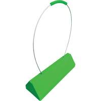 Checkers Safety SafeRay  Aircraft Wheel Chock with Ergonomic Cable Handle, Urethane, Fluorescent Green, 24" W x 8" D x 6" H Chandler Sales