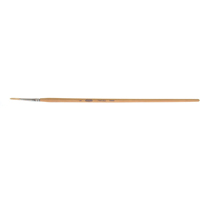 Pinceau de forme ronde en soies blanches pures pour marquage, Largeur de la brosse de 9/64", Soie blanche, Manche &agrave; Bois Chandler Sales