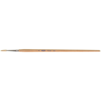 Pinceau de forme ronde en soies blanches pures pour marquage, Largeur de la brosse de 3/16", Soie blanche, Manche &agrave; Bois Chandler Sales