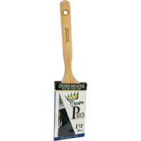 Crown Pro Straight Paint Brush, Bristle, Wood Handle, 2-1/2" Width Chandler Sales