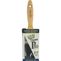 Crown Pro Straight Paint Brush, Bristle, Wood Handle, 2-1/2" Width Chandler Sales
