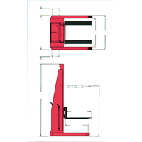 Gerbeur hydraulique, Fonctionnement &eacute;lectrique, Capacit&eacute; 1500 lb, Lev&eacute;e max 60" Chandler Sales