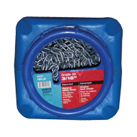 Hot-Dipped Galvanized Chains, Carbon Steel, 3/16" x 150' (45.7 m) L, Grade 30, 630 lbs. (0.315 tons) Load Capacity Chandler Sales