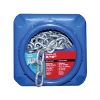 Hot-Dipped Galvanized Chains, Carbon Steel, 5/16" x 75' (22.9 m) L, Grade 30, 1900 lbs. (0.95 tons) Load Capacity Chandler Sales