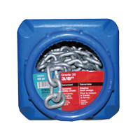 Hot-Dipped Galvanized Chains, Carbon Steel, 3/8" x 45' (13.7 m) L, Grade 30, 2650 lbs. (1.325 tons) Load Capacity Chandler Sales