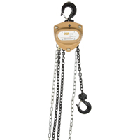 Heavy-Duty Gold Series Chain Hoist, 15' Lift, 2000 lbs. (1 tons) Capacity, Alloy Steel Chain Chandler Sales