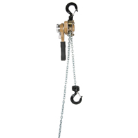 Heavy Duty Gold Series Lever Chain Hoist, 10' Lift, 500 lbs. (0.25 tons) Capacity, Alloy Steel Chain Chandler Sales