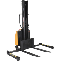 Narrow Mast Powered Lift Stacker, Electric Operated, 1500 lbs. Capacity, 63" Max Lift Chandler Sales