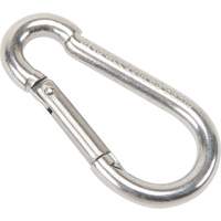 Stainless Steel Snap Hook, 220 lbs (0.11 tons) Working Load Limit, 3/16" Size, 5/16" Eye Chandler Sales