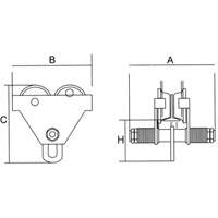 Chariot r&eacute;glable avec plaques de s&eacute;curit&eacute;, 1000 lb (0,5 tonne) Chandler Sales