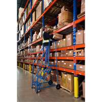 CSA-Certified Rolling Step Ladder, 4 Steps, 22" Step Width, 37" Platform Height, Steel Chandler Sales
