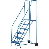 CSA-Certified Rolling Step Ladder, 6 Steps, 22" Step Width, 55" Platform Height, Steel Chandler Sales