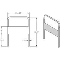 24" Chrome Handle for Platform Truck Chandler Sales