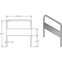 30" Chrome Handle for Platform Truck Chandler Sales