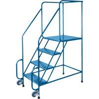 Tilt-N-Roll Ladders, Steel, 4 Steps, 22" Wide, 24" D x 38" H Top Step Chandler Sales