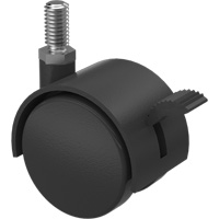 Twin Wheel Caster (300/400 Series), Swivel with Brake, 2" (51 mm) Dia., 75 lbs. (34 kg.) Capacity Chandler Sales