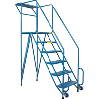 Mechanics/Maintenance Rolling Ladder, Steel, 6 Steps, 57" Platform Height Chandler Sales