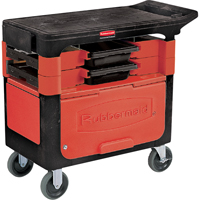 Trades Carts With Lockable Cabinet, 2 Drawers, 38" L x 19-1/4" W x 33-3/8" H, Black Chandler Sales