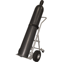 Four-Wheel Cylinder Hand Trucks, Pneumatic Wheels, 10" W x 8" L Base, 1000 lbs. Chandler Sales