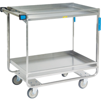 Guard Rail Carts, 2 Tiers, 23" W x 37-1/4" H x 38-5/8" D, 700 lbs. Capacity Chandler Sales