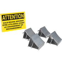 Aluminum Wheel Chock Kit, 7" W x 6" D x 6" H Chandler Sales