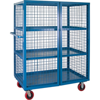 Wire Mesh Truck, 3 Tiers, 51" L x 32" W x 62.5" H, 2400 lbs. Cap. Chandler Sales