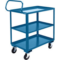 Ergonomic Shelf Truck, 800 lbs. Capacity, Steel, 20" W x 37" H x 32" D, Lip Up Chandler Sales