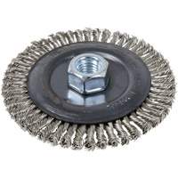 Stringer Bead Brush, 5" Dia., 0.022" Fill, 5/8"-11 Arbor, Stainless Steel Chandler Sales