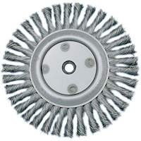 Knot Twisted Wire Wheel, 6" Dia., 0.02" Fill, 5/8"-1/2 Arbor, Steel Chandler Sales