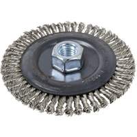Stringer Bead Brush, 4" Dia., 0.022" Fill, 5/8"-11 Arbor, Stainless Steel Chandler Sales