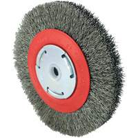 101F-2M Crimped Wire Brush, 6" Dia., 0.014" Fill, 1/2" - 2" Arbor Chandler Sales