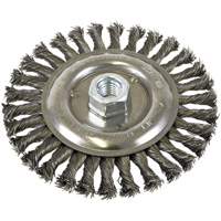 Standard Face Knot Wire Wheel Threaded, 6" Dia., 0.022" Fill, 5/8"-11 Arbor, Steel Chandler Sales
