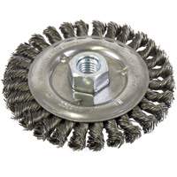 Standard Face Knot Wire Wheel Threaded, 5" Dia., 0.022" Fill, 5/8"-11 Arbor, Steel Chandler Sales